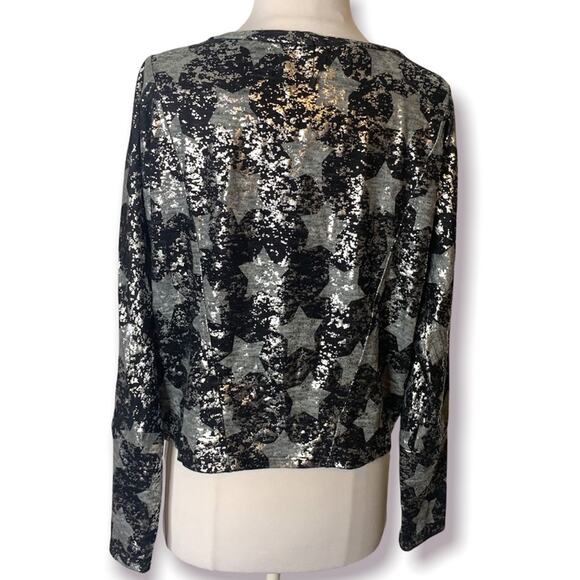 NWOT Terez Foil Star-Print Cropped Pullover Sweater sz XS - Picture 10 of 10